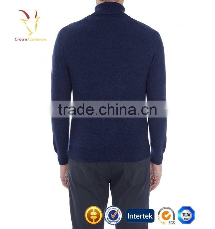 High Neck 100% Wool Cashmere Knit Men Sweater