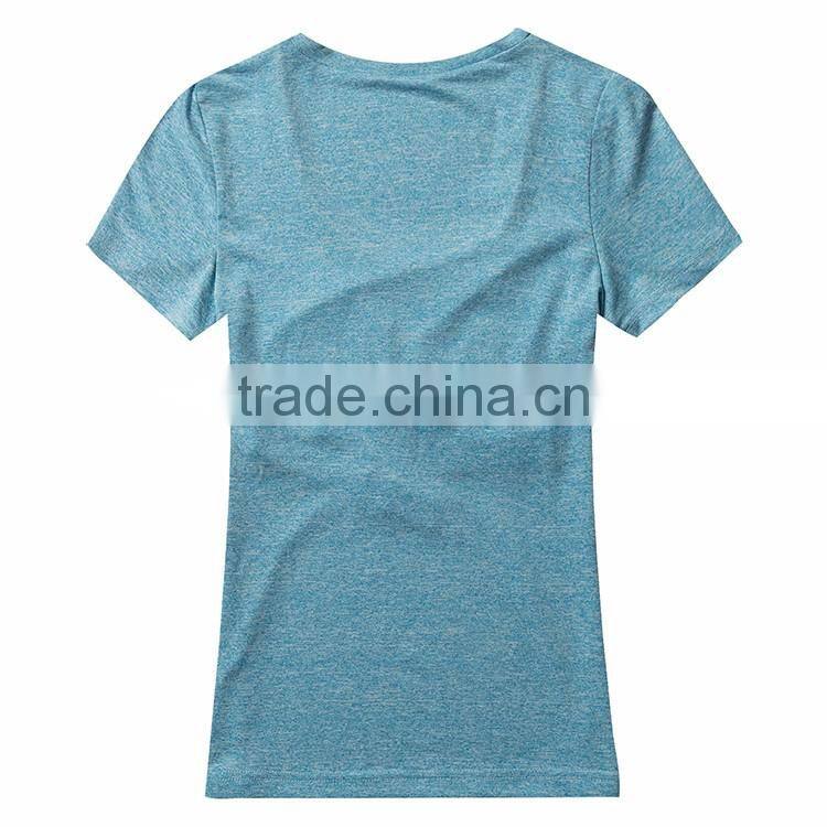 Cheap wholesale 95% polyester 5% spandex dry fit women t shirt