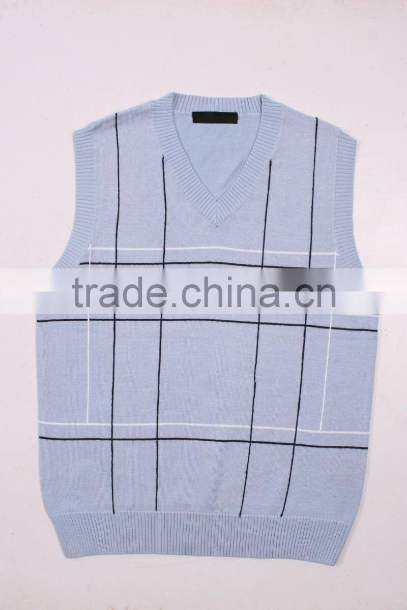 High Quality Plain Grey V Shape Sweater