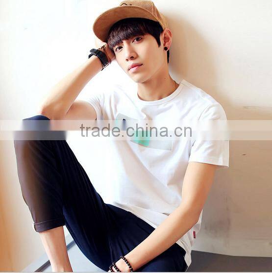 2015 High Quality Plain T-shirt Men Tshirt With Customised Color Size Fabric