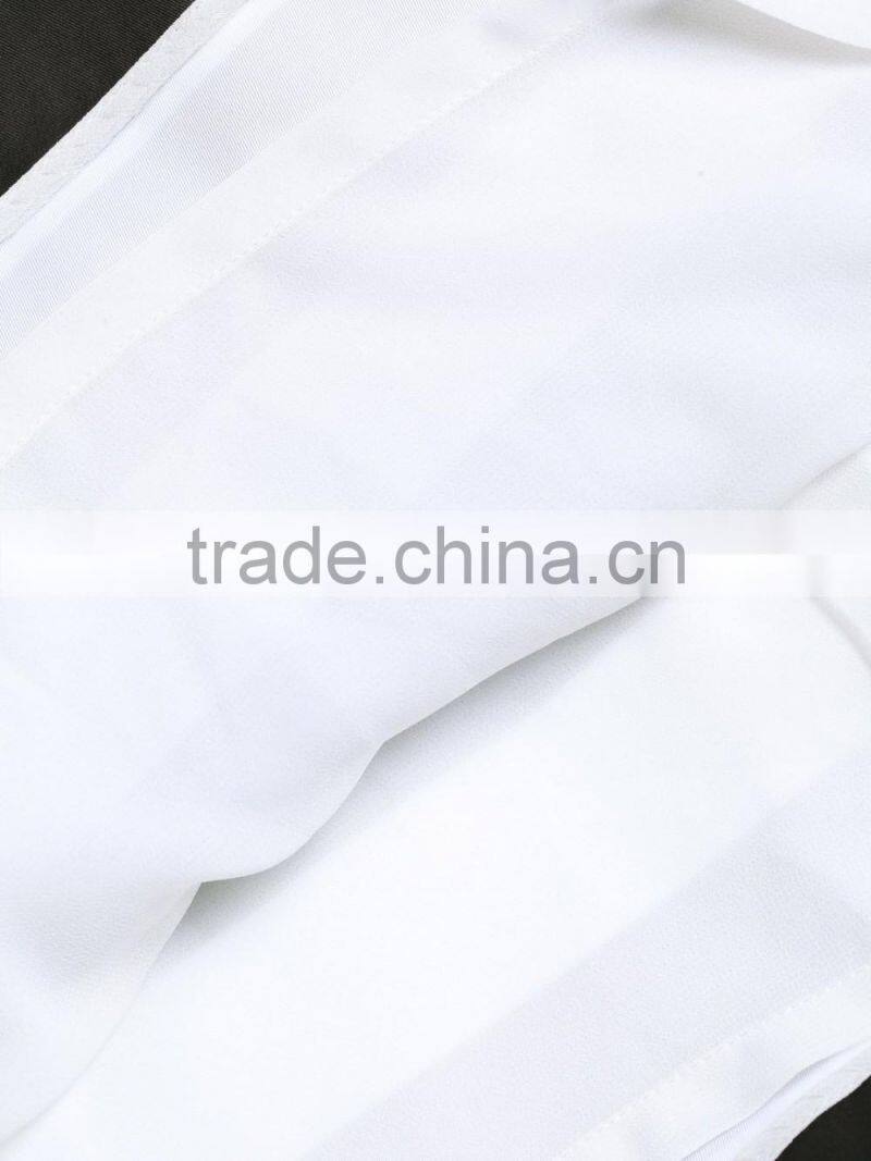 Girls contrast color strip printed adults group dress