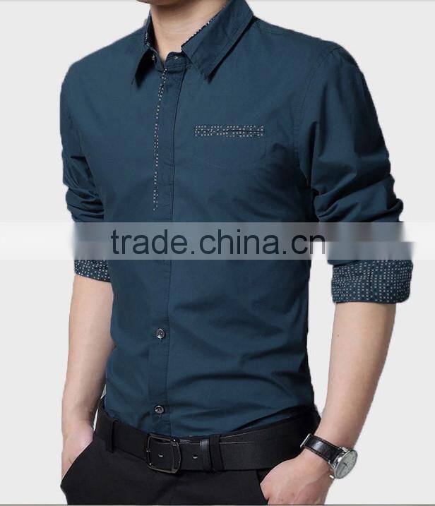 2016 New style multi colored slim fit casual shirt for men