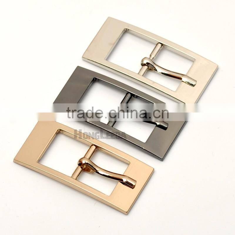 18mm metal alloy belt pin buckle rectangle buckle shinny nickle black gold bag belt accessories BK-027