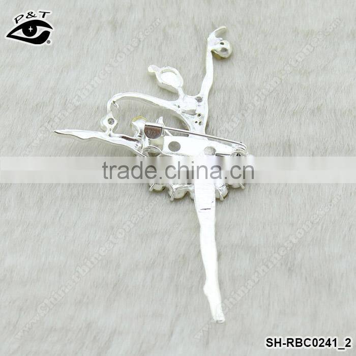 Dance Girl Shape Wedding rhinestone brooches pins rhinestone brooch pin small wedding invitation brooch pins