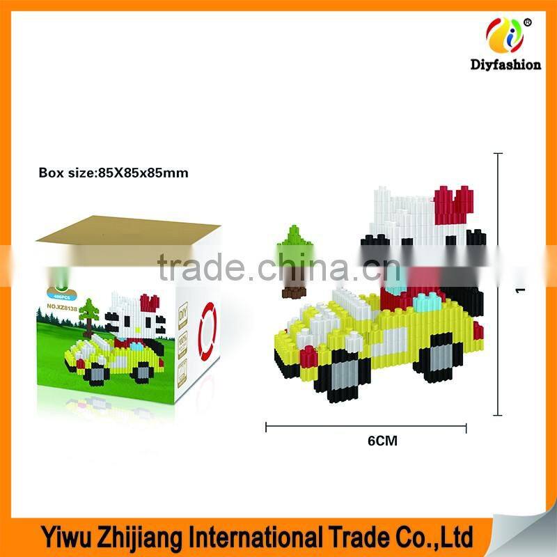 Hot Sale Abs Cartoon Mode 3D Mini Diamond Building Intelligence Blocks Toys for Kids Toy