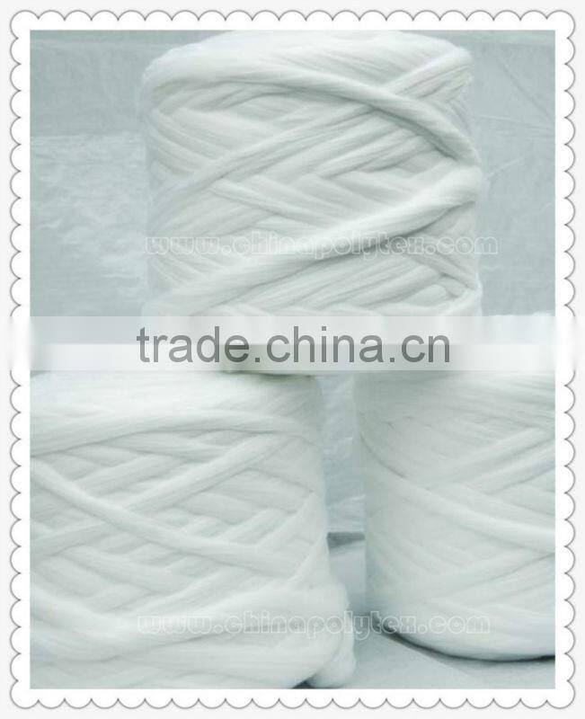 100% polyester tops 3dx102mm in white and black pure virgin