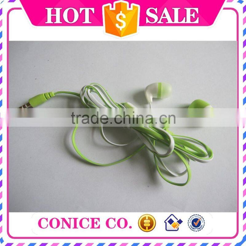 cheap promotion green and white colorful silicone micro earphone with rubber cover