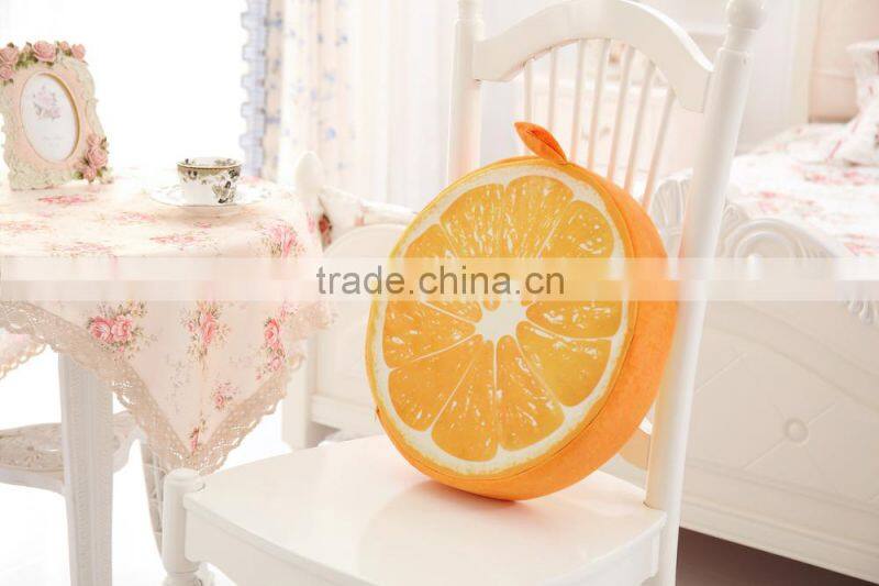 custom orange design shaped plush memory foam pillow