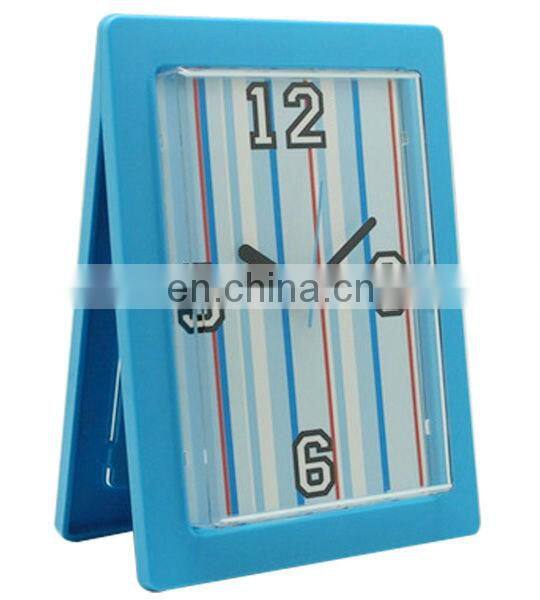 (HC2607) clip plastic unique desk clock with photo frame carbon bicycle frame china