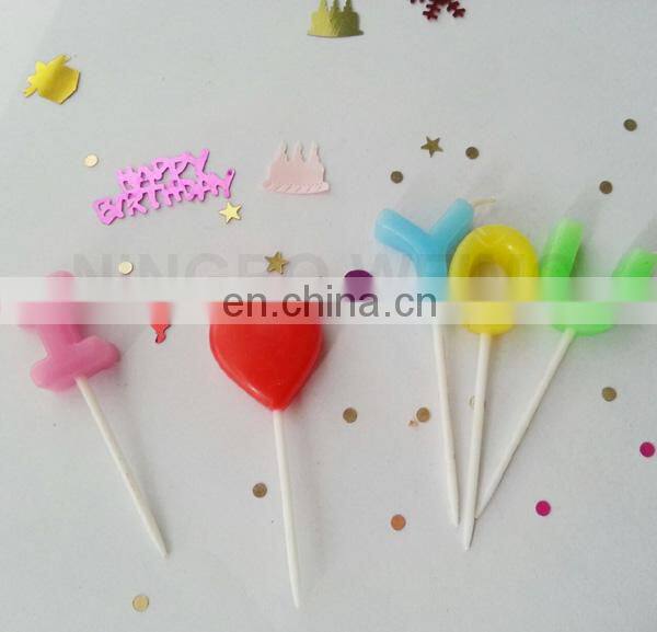 toothpick letter candle set/ pick candles
