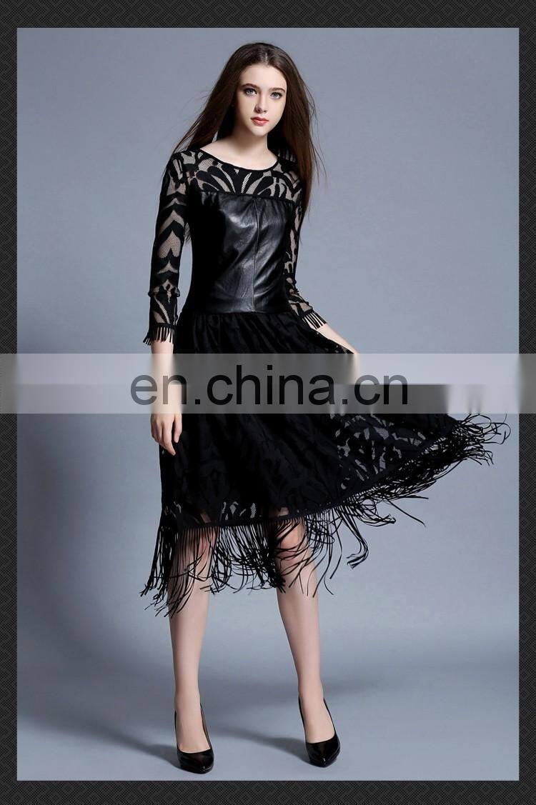 elegant custom-made sexy pu lace evening dresses for women