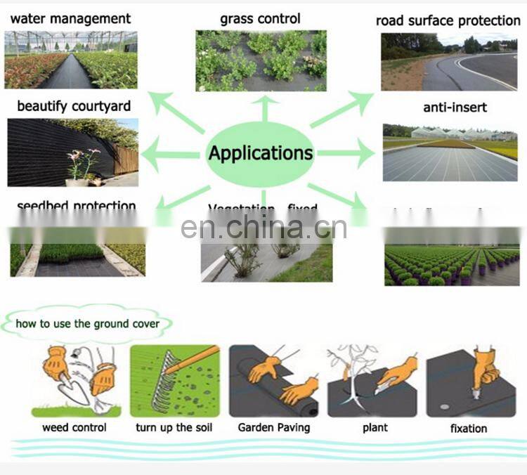 Agricultural garden plastic weed block mat / pp ground cover / weed control mat