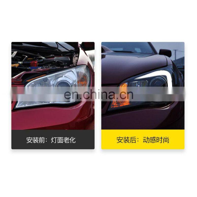 C Style DRL High bright Tuning Headlamp for 9th Subaru WRX 2005-2008