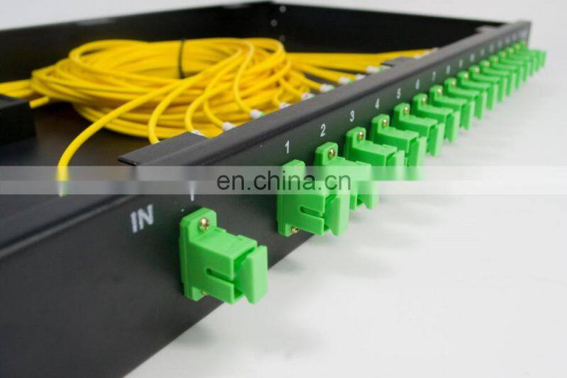 high quality Rack mount optical splitter 2 32 plc splitter with SC APC connector
