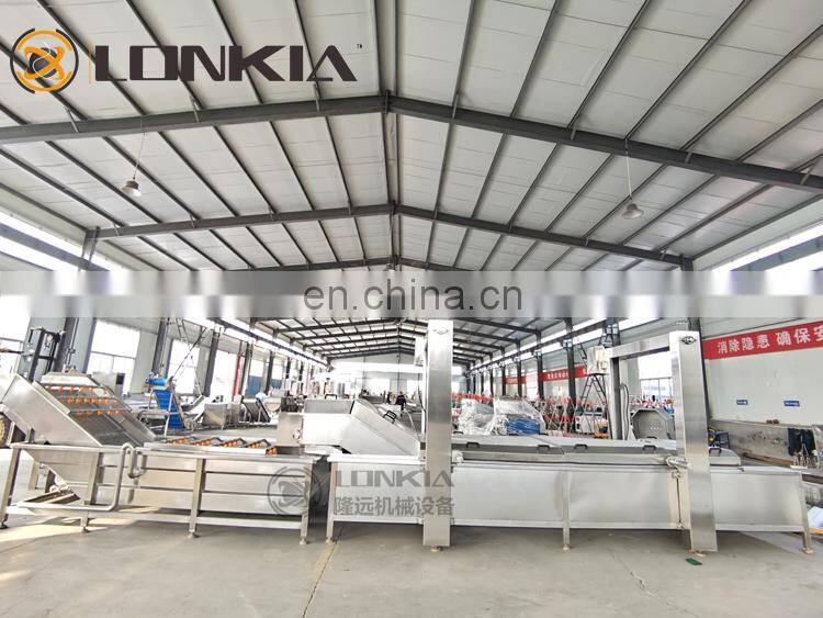 1000 kg / h  Automatic Fryed Potato Flakes Chips Making Machine industry french fries production line