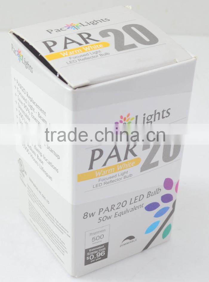 CRI90 UL ETL Dimmable 7.5W 500lm 120V LED PAR20