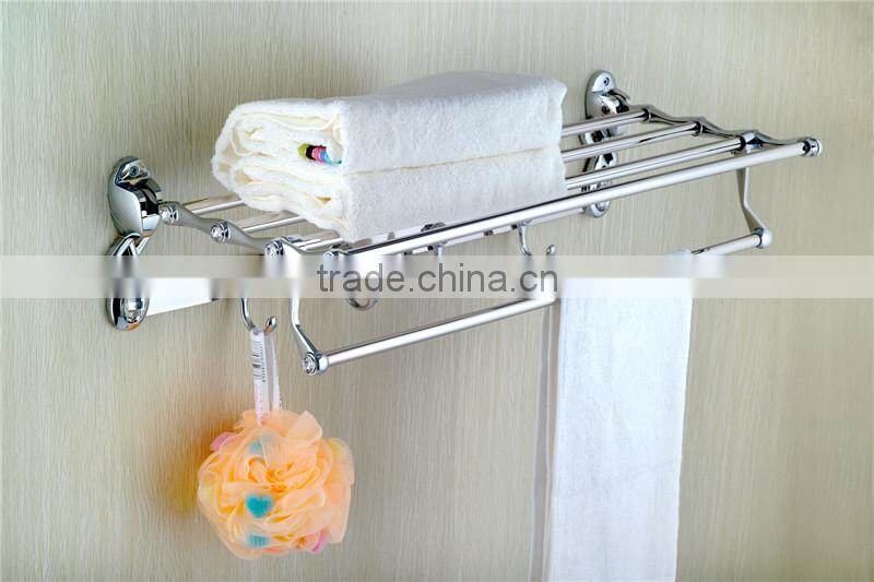 Wesda chaoan 90 degree rotation hot sale stainless bathroom accessories towel shelf.A166