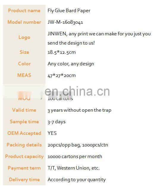 OEM Adhesive Fly Catching Glue Trap