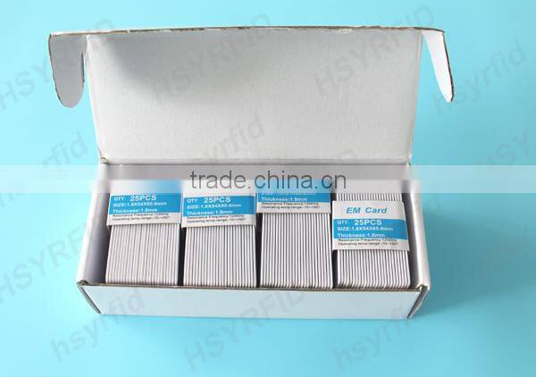 Factory alibaba smart security management RFID customized thickness blank plastic card for RFID system