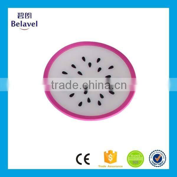 OEM fruit design pvc tea coaster custom silicone soft pvc coaster