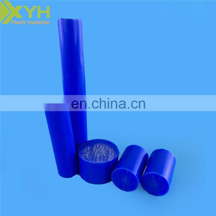 Blue color PA6 bar/ natural blue mc Nylon threaded rod