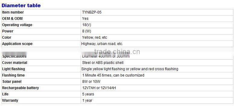 2015 Fashionable style Long performance life solar warning light