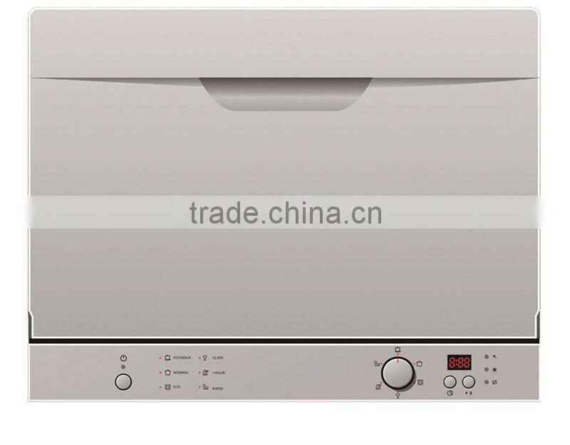 6 sets Wihte/silver/black/stainless steel Mini table top portable dishwasher