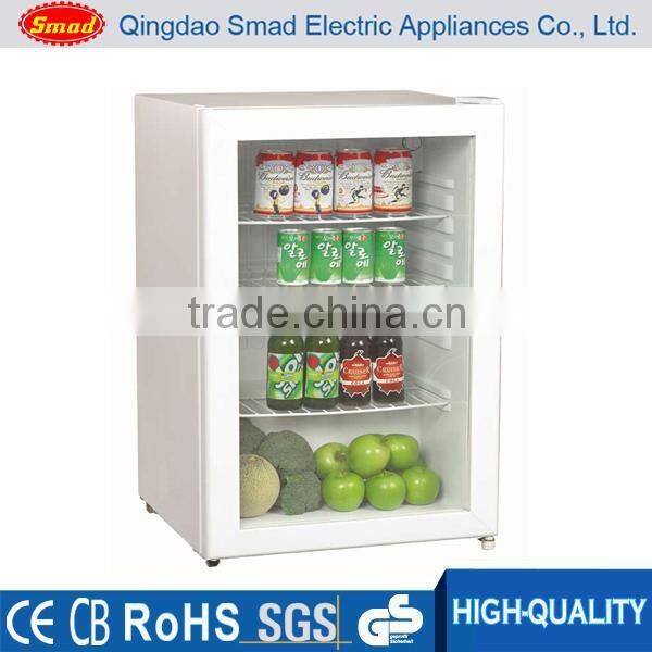 130L upright mini display cooler wth double glass door