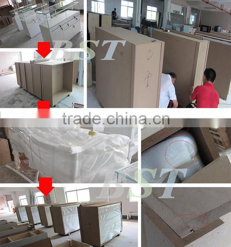 fashion wall wood glass showcase display for watch