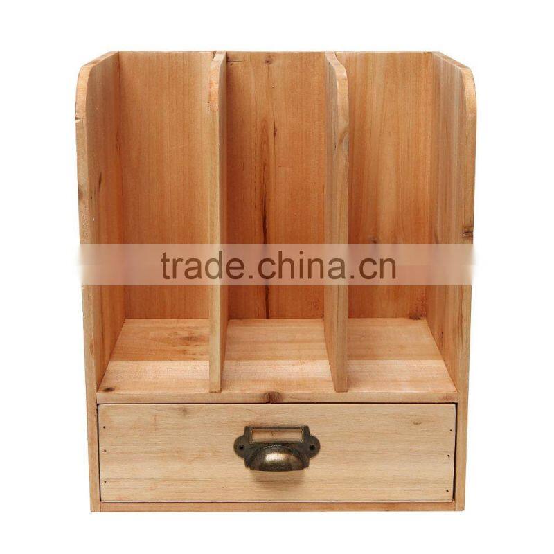 2015 high quality wooden organizer wooden desk book shelf