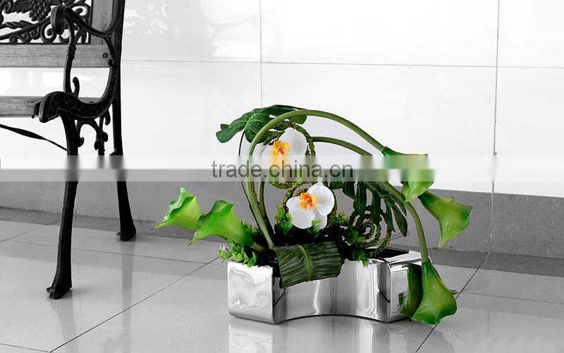2016 New 304 Stainless Steel Abstract Modern Flower Vase Home Decoration Potiche