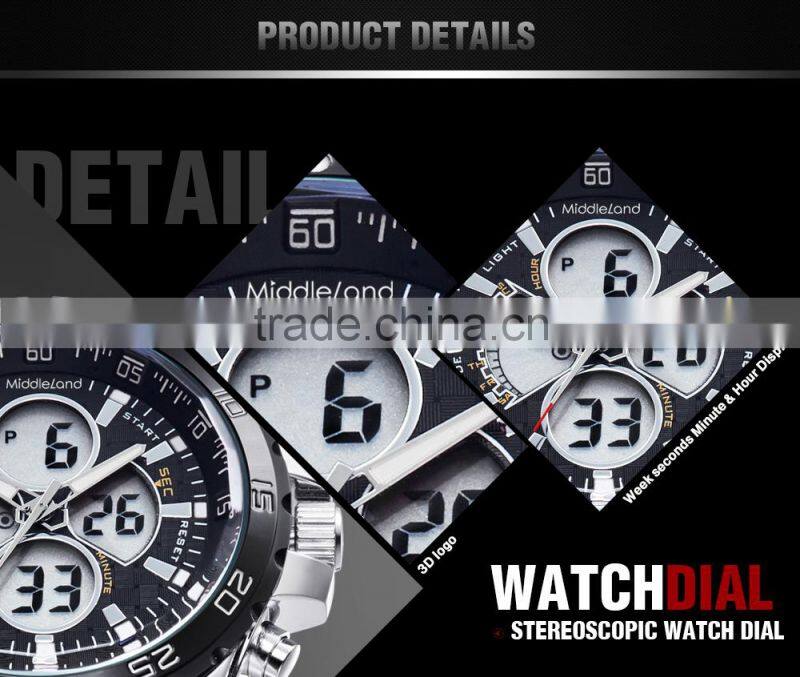 MIDDLELAND Hot Selling Best Price Low MOQ Wristwatches Stainless Steel Band Watch Branding Current Mens Watches
