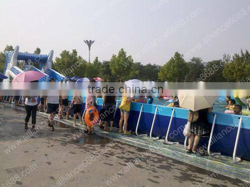 water slide with water pool water game