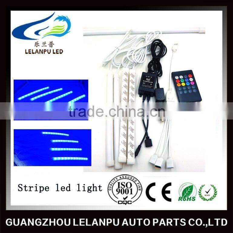 2016 fashion auto waterproof RGB 30mm LED daytime running light car stripe led Sound Activated atmosphere light