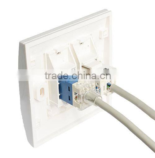 86 type dual ports face plate