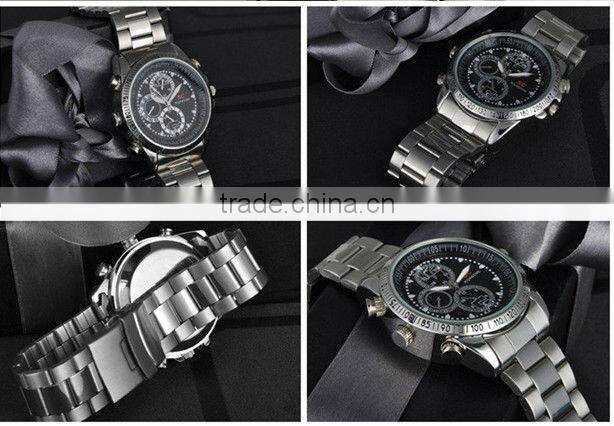 Waterproof Digital HD Stainless Steel Wrist Watch Camera
