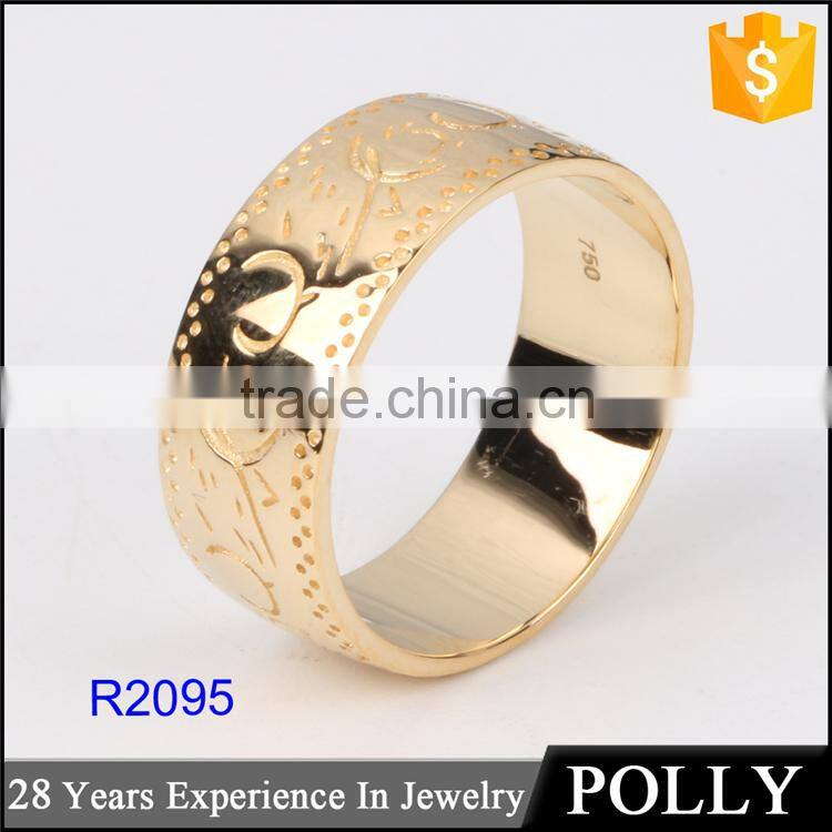 Wholesale India Fashion Design 18K Golden Ring For Men Welcome OEM