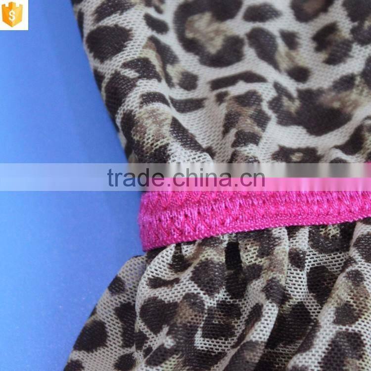 leopard printed mesh lingerie