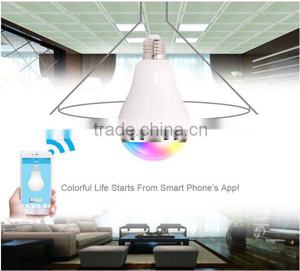 2015 new products led bulb bluetooth speaker controller support ios/android wholesale