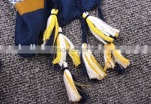 Wholesale 2016 Summer Retro Floral Design Beads Tassel Shawl Scarf