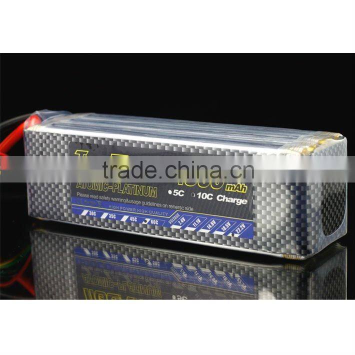 Factory Wholesales High Quality Tiger 22.2V 4500mAh 60C Lipo Battery For Trex 500 600 RC Heli
