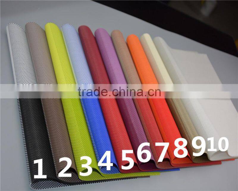 Newest PVC blue grid Placemat fashion pvc dining tab0le mat disc pads bowl plates coasters waterproof table cloth pad