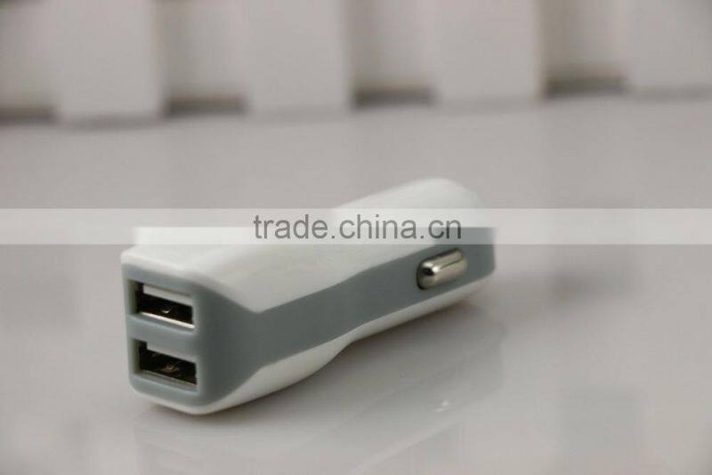 Two-tone dual USB car charger universal car charger