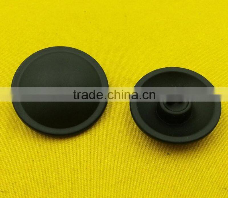 Black matt high quality metal shank button for ladies jacket -- MJ5881