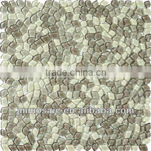 Cobble glass mosaic tile Pebble glass mosaic tile