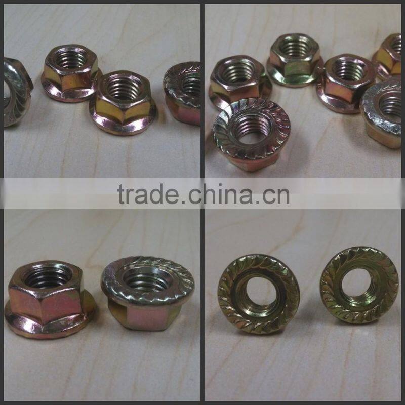 m8x1.25 hex flange nut with original color (DIN6923)