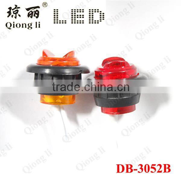 3/4 inch mini round led side marker lights with rubber grommets