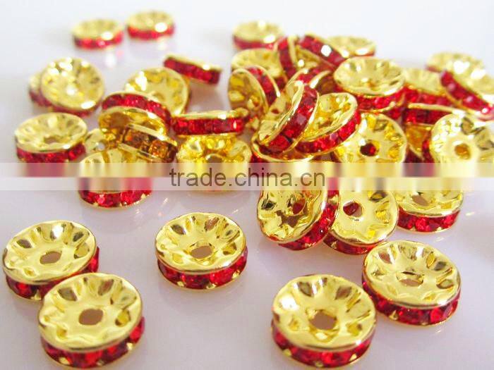 Royal Chain Rhinestone spacer beads! Loose Jewelry Rhinestone Round Spacers beads for Bracelet Necklace Making