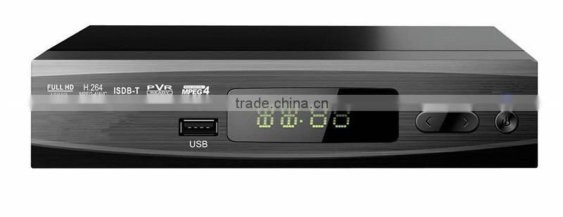 HD digital tv box free to air with H264 USB PVR MPEG4 ISDB - T set top box