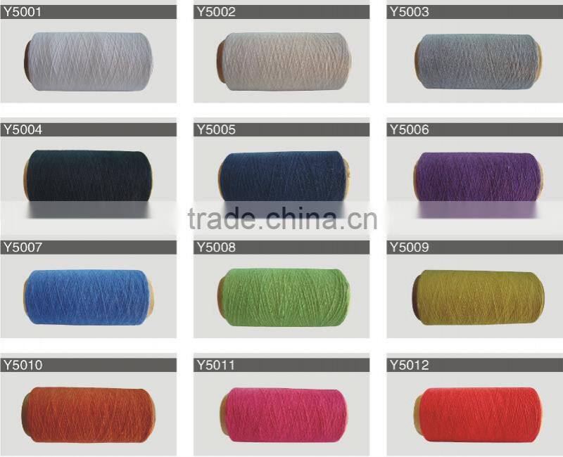 colored polyester blended cotton glove yarn